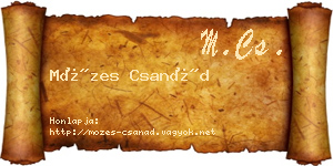 Mózes Csanád névjegykártya