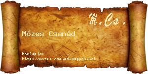 Mózes Csanád névjegykártya